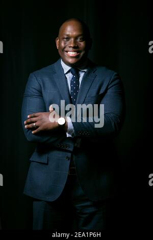 Johannesburg, South Africa - August 24, 2016: Black African businessman, Public Speaker and Entrepreneur Vusi Thembekwayo Stock Photo