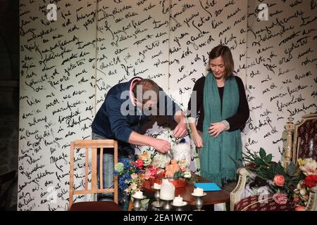 Josephine Hoppe (Tochter von Rolf Hoppe) bei der Aufzeichnung der Fernsehsendung zum 100. Geburtstag von Herbert Köfer in Hoppes Hoftheater in Dresden Stock Photo