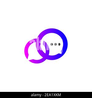 Chat logo. Two comment bubbles. Consulting icon Stock Vector