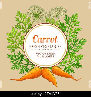 carrot vector frame Stock Vector