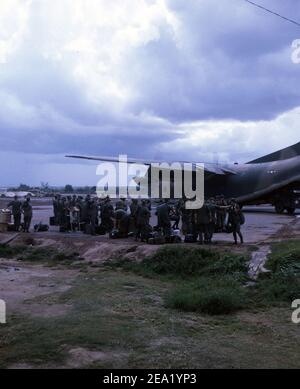 USA Vietnam-Krieg / Vietnam War - Base Camp Dau Tieng Stock Photo