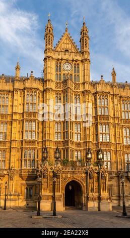 Peers' Entrance, Palace of Westminster, Westminster, London, United Kingdom Stock Photo