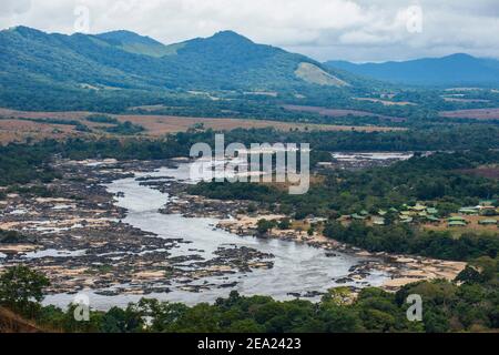 Overlook over the Ogoolle River, Unesco world heritage sight Lope national park, Gabon Stock Photo