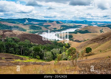 Overlook over the Ogoolle River, Unesco world heritage sight Lope national park, Gabon Stock Photo