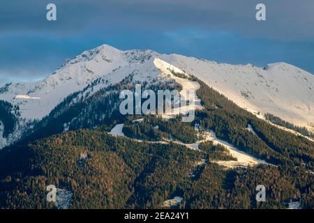Kellerjoch, Kellerjoch ski slope in winter, Schwaz, Tyrol, Austria Stock Photo