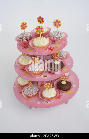 Children's birthday party princess themed party decorations. Stock Photo