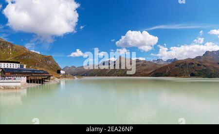 Silvretta High Alpine Road, Bielerhoehe at Lake Silvrettasee, Silvretta Reservoir, Vorarlberg, Austria Stock Photo