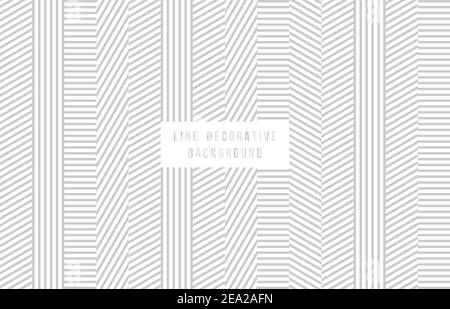 Abstract retro line pattern template artwork style of minimal decorative template. Element design of 80s simple background. Stock Vector