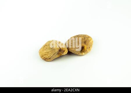 Dried figs fruit isolated on white background. Stock Photo