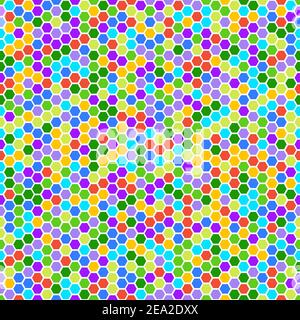 Colorful modern bee honeycomb seamless pattern, art honey texture Stock Vector