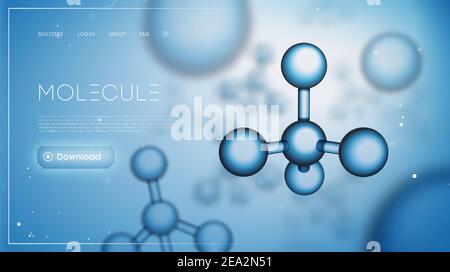 Molecule science dna presentation. Chemical background. Molecular particles background compounding template. Gene abstract network. EPS 10 Stock Vector