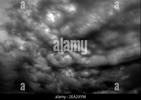 Stratocumulus opacus clouds Stock Photo