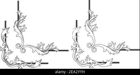 Swirl elements and monograms for design and decorate Stock Vector