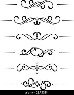 Swirl elements and monograms for design and decorate Stock Vector