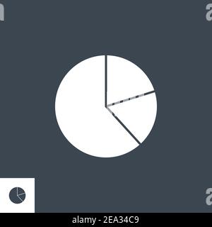Pie Chart related vector glyph icon. Stock Vector