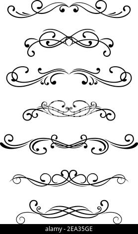 Swirl elements and monograms for design and decorate Stock Vector