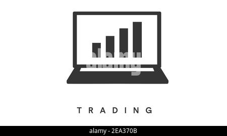 Vector Isolated Illustration with Trading Clandles o Candlesticks. Flat Trading Icon Stock Vector