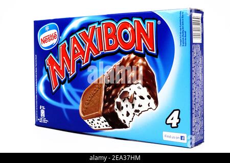 MAXIBON Ice Cream. Maxibon is a brand of Nestlé Stock Photo