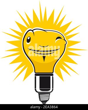 Light bulb symbol isolated on white for creative design Stock Vector