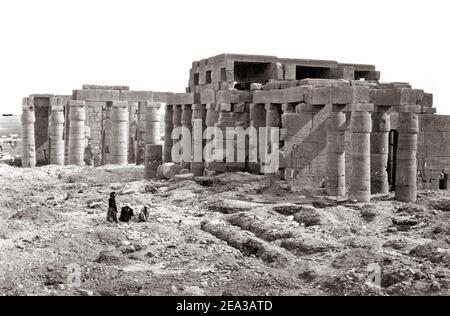 19th century photograph - The Ramesseum, Thebes, Egypt, 1857 (Francis Frith) Stock Photo