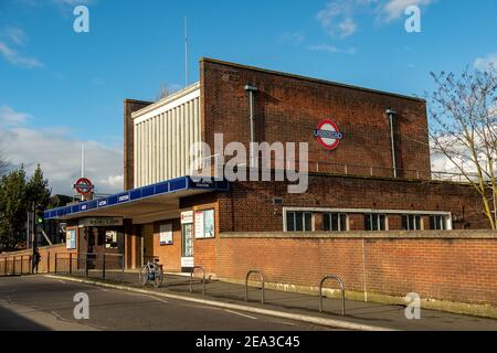 London- West Acton Underground Station in Ealing, west London Stock Photo