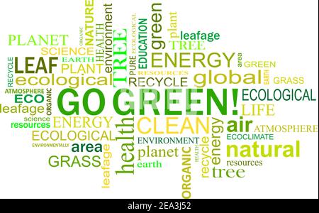 Environment and nature tags cloud for web design Stock Vector