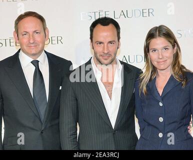 U.S. fashion designer Tom Ford during a press conference to announce he  will join cosmetics giant Estee Lauder to create a new beauty line, in New  York City, NY, USA, on April