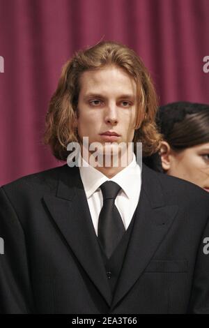 Andrea Casiraghi attends the funeral service for the late Prince Rainier of Monaco at St Nicolas Cathedral in Monaco on April 15, 2005. Photo by pool/ABACA Stock Photo