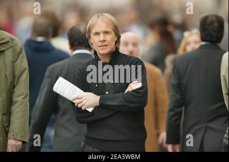 French pianist Richard Clayderman poses in Paris, France on April 12, 2005 as his new album is coming and a concert is planned on october 24, 2005. Richard who knows a real success abroad, is still not very recognize in France. Photo by Greg Soussan/ABACA. Stock Photo