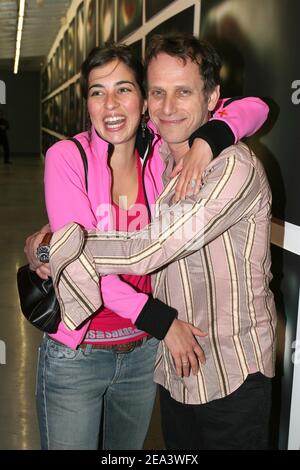 French actor Charles Berling pose with his wife Aure-Anne at the giving ceremony of the '2005 Montblanc de la culture pour le mecenat' prize held at the 'Maison Rouge' in Paris, France on April 19, 2005. Photo by Benoit Pinguet/ABACA Stock Photo