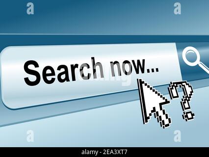 Web page with search toolbar for Internet concept Stock Vector