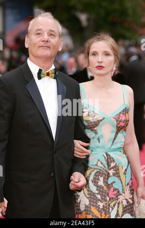 Julie Delpy and Bill Murray arrive for the screening of the film 'Broken Flowers' directed by Jim Jarmusch at the 58th International Cannes Film Festival, in Cannes, southern France, on May 17, 2005. Photo by Hahn-Klein-Nebinger/ABACA Stock Photo
