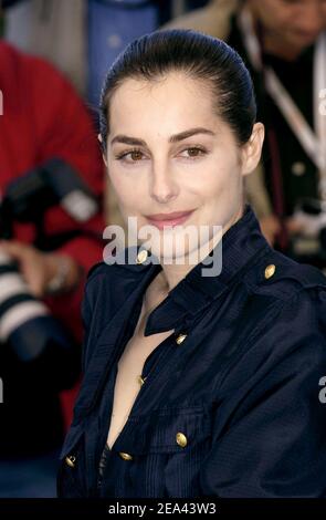French actress and cast member Amira Casar poses at a photocall for Arnaud and Jean-Marie Larrieu's film 'Peindre ou faire l'amour' during the 58th International Cannes Film Festival, in Cannes, France, on May 18, 2005. Photo by Hahn-Klein-Nebinger/ABACA. Stock Photo