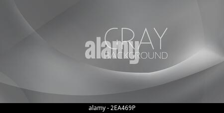 Abstract dark gray stylish background with transparent shape and gradient. Vector graphics Stock Vector
