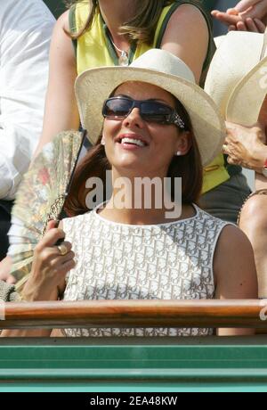 French Princess Hermine de Clermont-Tonnerre attends the match between France's Mary Pierce and Russia's Elena Likhovtseva in the semi final of the French Open at the Roland Garros stadium in Paris, France on June 02, 2005. Photo by Gorassini-Zabulon/ABACA Stock Photo