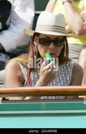 French Princess Hermine de Clermont-Tonnerre attends the match between France's Mary Pierce and Russia's Elena Likhovtseva in the semi final of the French Open at the Roland Garros stadium in Paris, France on June 02, 2005. Photo by Gorassini-Zabulon/ABACA Stock Photo