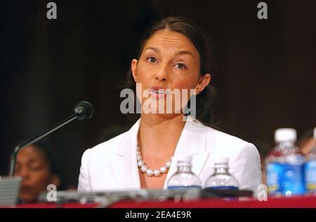 Actress Ashley Judd, global ambassador for YouthAIDS, testifies on June 23 2005 in Washington DC before the Foreign Relations Committee on the Aids pandemic. Photo by Olivier Douliery/ABACA Stock Photo