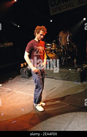 French singer Sinclair performs live during RTL 2 private concert held ...