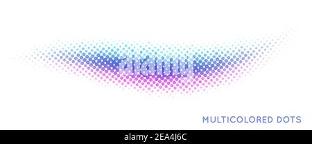Design element. Multicolored dots on white background. Minimal vector graphics Stock Vector