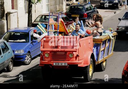 Exclusive French Artist And Mechanics Joel Tessier Aka Jojo Bulle With His Friends Agnes Cathelyne And