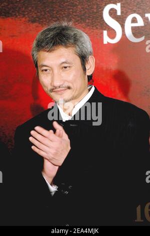 Tsui Hark attends the 'Seven Swords' Charity Premiere in Hong Kong, China on July 22, 2005. Photo by Andrew Ross/ABACAPRESS.COM Stock Photo