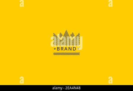 Unique Crown King Vintage Logo Template suitable for any business company Stock Vector
