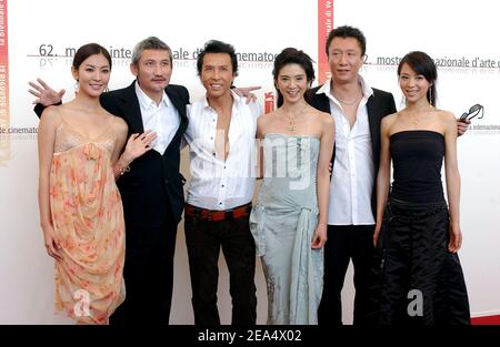 Kim So Yeun, director Tsui Hark, Donnie Yen, Charlie Young and Zhang Jingchu attend the 'Seven Swords' PhotoCall at the 62nd Venice Film Festival, in Venice, Italy, on August 31, 2005. Photo by Lionel Hahn/ABACAPRESS.COM Stock Photo