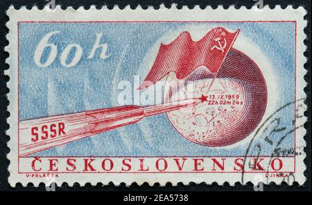 ハンガリー1959年発行60fソビエト探査機ルナ2未使用切手 Luna 2 1959 hi-res stock photography and images - Alamy