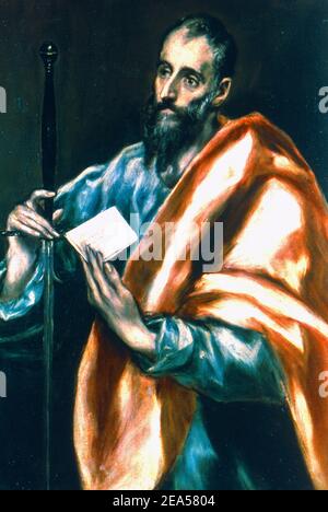 Painting of saint Paul by El Greco Spain Stock Photo