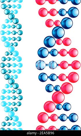 DNA model elements. Chemistry spiral chromosome structure concept, gene ...