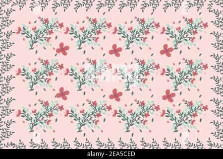 Floral branch seamless pattern Stock Vector