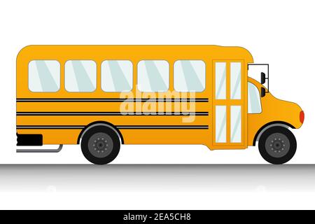 Stopped School Bus Illustrations Stock Vector