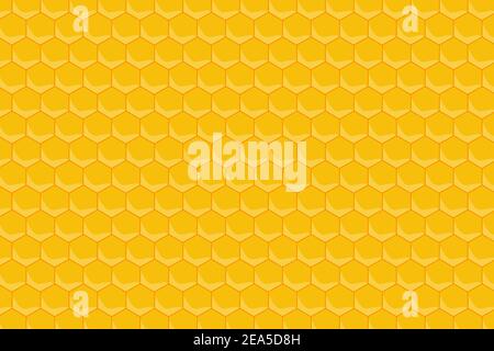 Yellow honeycomb pattern background Stock Vector