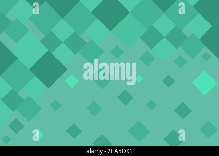 Green square mosaic background with geometric squares Stock Vector